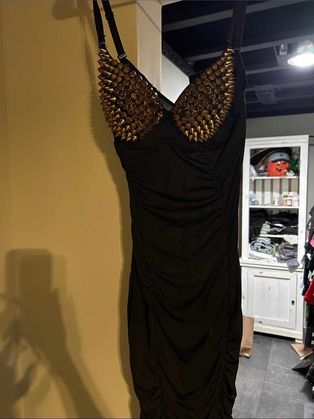 Super sexy Spike Bra Top Mini Dress Black. Madonna costume. Cosplay. Vegas. 80s